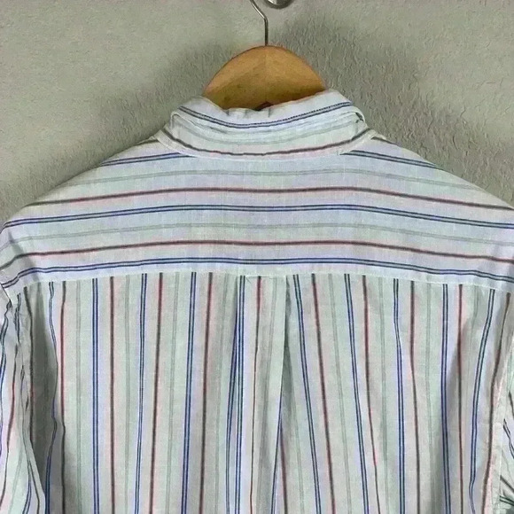 U.S. Polo Assn. Stretch Button Down Long Sleeve Striped Short Men’s Large - Picture 6 of 13